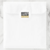 Until You Succeed – Minimal Gold Motivation Design Ronde Sticker (Tas)