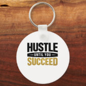 Until You Succeed – Minimal Gold Motivation Design Sleutelhanger (Voorkant)