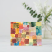 Untitled abstract watercolor squares - Paul Klee Briefkaart (Staand voorkant)