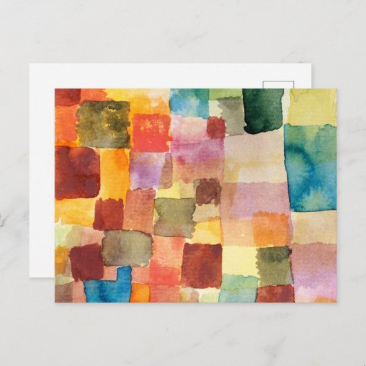 Untitled abstract watercolor squares - Paul Klee Briefkaart (Voorkant / Achterkant)