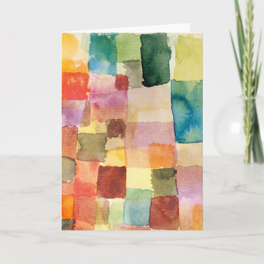 Untitled abstract watercolor squares - Paul Klee Kaart (Voorkant)