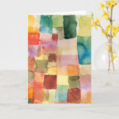 Untitled abstract watercolor squares - Paul Klee Kaart (Gele Bloem)