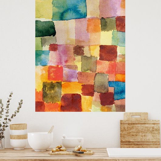 Untitled abstract watercolor squares - Paul Klee Poster (Keuken)
