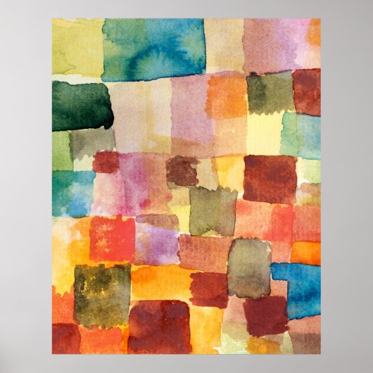 Untitled abstract watercolor squares - Paul Klee Poster (Voorkant)