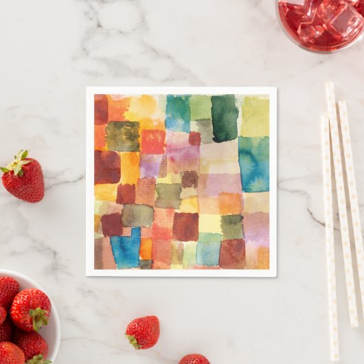 Untitled abstract watercolor squares - Paul Klee Servet (Insitu)