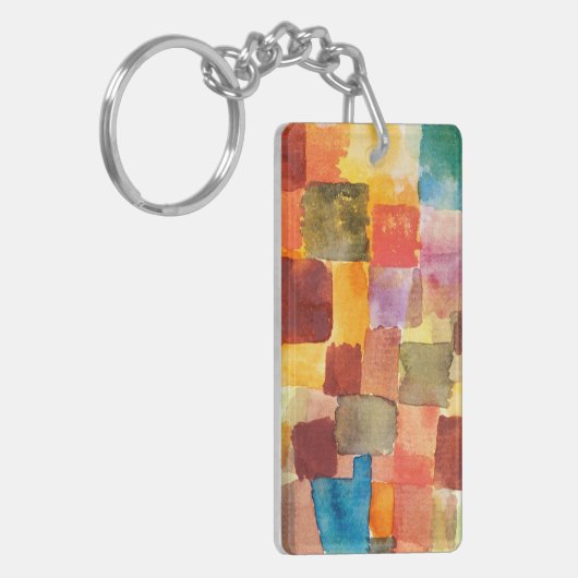 Untitled abstract watercolor squares - Paul Klee Sleutelhanger (Voorkant Links)