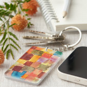 Untitled abstract watercolor squares - Paul Klee Sleutelhanger (Voorkant Rechts)