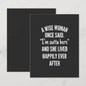 Untitled designA Wise Woman Once Said I’m Outta Bedankkaart (Voorkant / Achterkant)