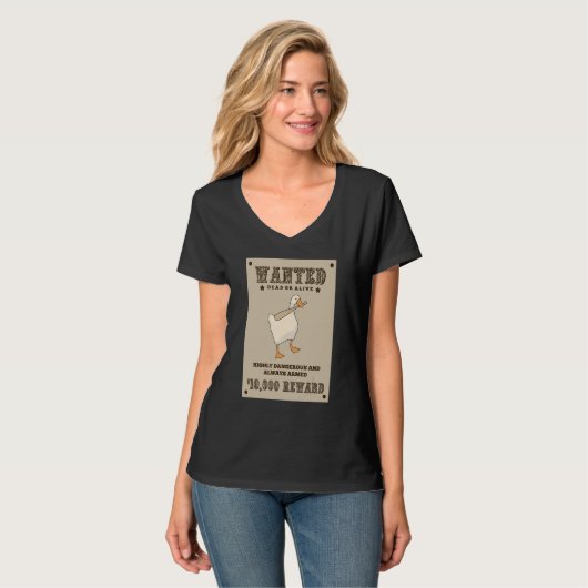 Untitled Goose Game  Wanted T-shirt (Voorkant volledig)