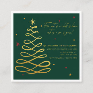 Unto Us A Child Is Born | Christmas Enclosure Card Informatiekaartje