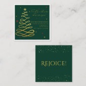 Unto Us A Child Is Born | Christmas Enclosure Card Informatiekaartje (Voorkant / Achterkant)