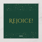 Unto Us A Child Is Born Christmas Party Invitation Kaart (Achterkant)