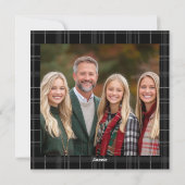 Unto Us A Child Is Born Square Photo Christmas Feestdagenkaart (Achterkant)