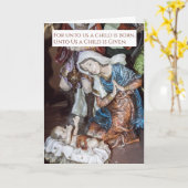 Unto US Child Born Spiritueel kerstkaart Kaart (Gele Bloem)