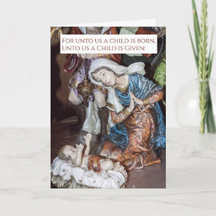 Unto US Child Born Spiritueel kerstkaart Kaart