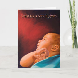 Unto wordt ons een Zoon gegeven Feestdagen Kaart