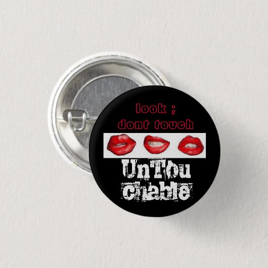 UnTouchable-pin Ronde Button 3,2 Cm (Voorkant /achterkant)