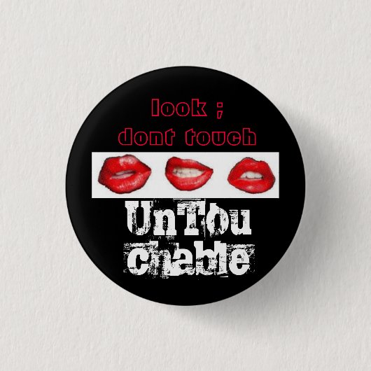 UnTouchable-pin Ronde Button 3,2 Cm (Voorkant)