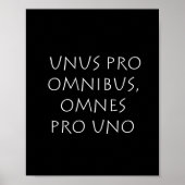 Unus pro omnibus omnes pro uno poster (Voorkant)
