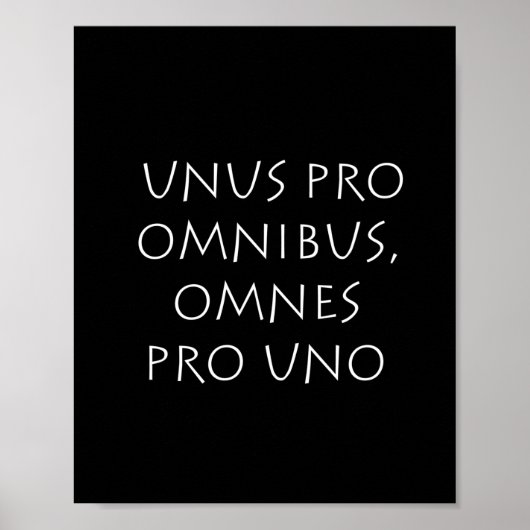 Unus pro omnibus omnes pro uno poster (Voorkant)