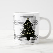 Unusual Cool Novel Chic Modern Christmas Tree Grote Koffiekop (Rechts)