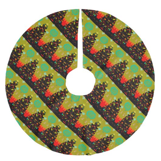 Unusual Fun and Trendy Christmas Tree Skirt Kerstboom Rok (Voorkant)