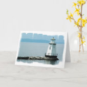Unusual Lighthouse Greeting Card Kaart (Gele Bloem)