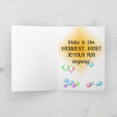 Unusual Minimalist Modern Christmas Tree Greetings Kaart (Binnen)