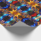 Unusual Vibrant Colorful Patterned Christmas Cadeaupapier (Hoek)