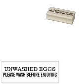 Unwashed Eggs Please Wash Before Enjoying Chicken  Rubberstempel (Gestempeld)