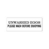 Unwashed Eggs Please Wash Before Enjoying Chicken  Rubberstempel (Afrduk)