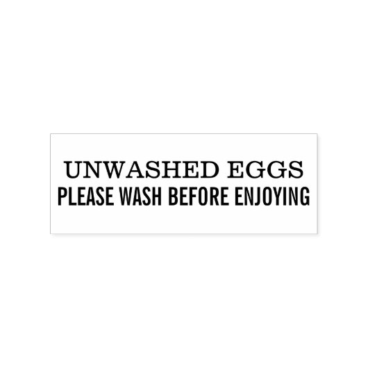 Unwashed Eggs Please Wash Before Enjoying Chicken  Rubberstempel (Afrduk)