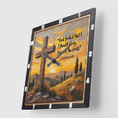 Unwavering Faith: Cross's Enduring Power Vierkante Klok (Hoek)