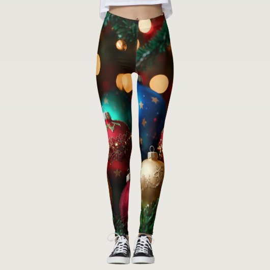 Unwrap Comfort en Cheer met Onze Kerst Leggin Leggings (Voorkant)