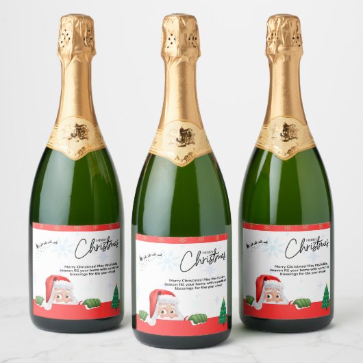 Unwrap Joy: Best Holiday Gift! Sparkling Wijnetiket (Flessen)