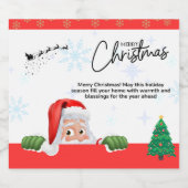 Unwrap Joy: Best Holiday Gift! Sparkling Wijnetiket (Enkel label)