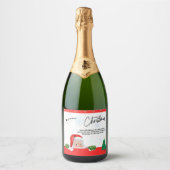 Unwrap Joy: Best Holiday Gift! Sparkling Wijnetiket (Voorkant)