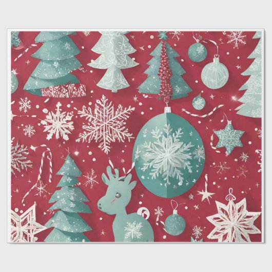 'Unwrap Joy' Kerst inpakpapier" Cadeaupapier (Vlak)