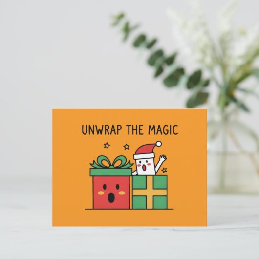 Unwrap the Magic Christmas Briefkaart (Staand voorkant)