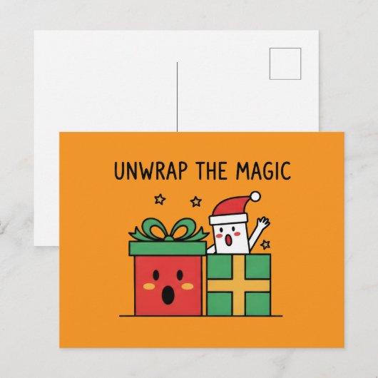 Unwrap the Magic Christmas Briefkaart (Voorkant / Achterkant)