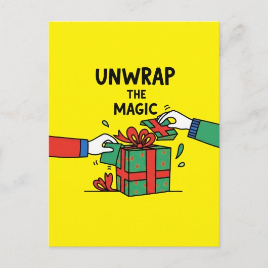 Unwrap the Magic Christmas Gift Briefkaart (Voorkant)
