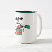 Unwrap the Magic Christmas Gift Tweekleurige Koffiemok (Voorkant rechts)