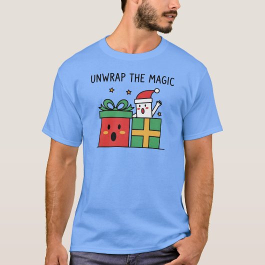 Unwrap the Magic Christmas T-shirt (Voorkant)