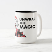Unwrap the Magic Christmas Tweekleurige Koffiemok (Voorkant rechts)