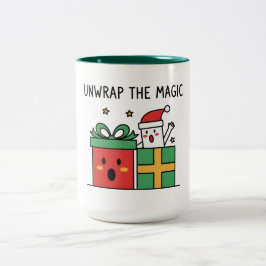 Unwrap the Magic Christmas Tweekleurige Koffiemok