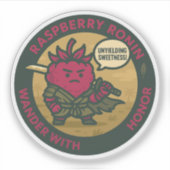 Unyielding Sweetness Warrior Raspberry Sticker (Voorkant)