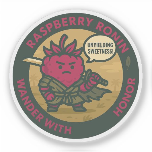 Unyielding Sweetness Warrior Raspberry  Sticker (Voorkant)