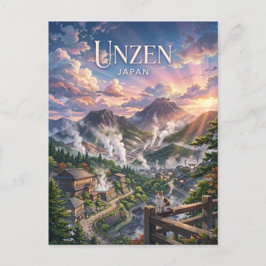 Unzen Japan Briefkaart (Voorkant)