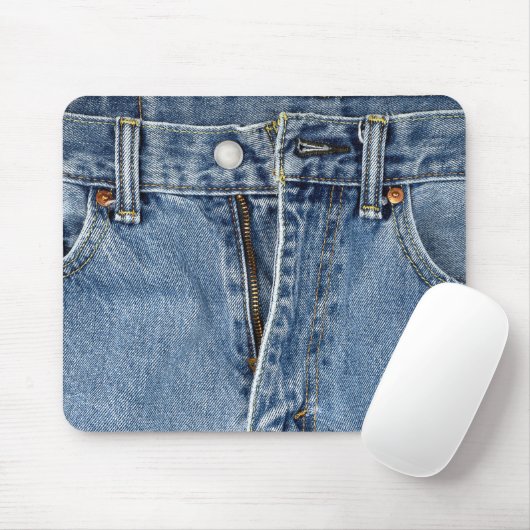 Unzipped Blue Jeans Muismat (Met muis)