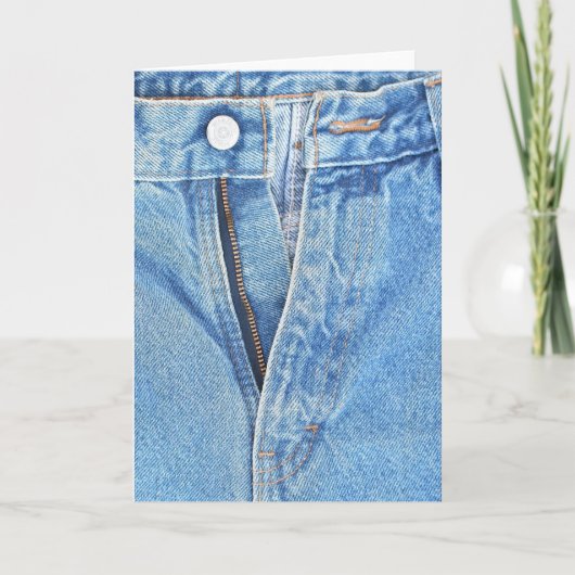 unzipped jeans greeting card kaart (Voorkant)